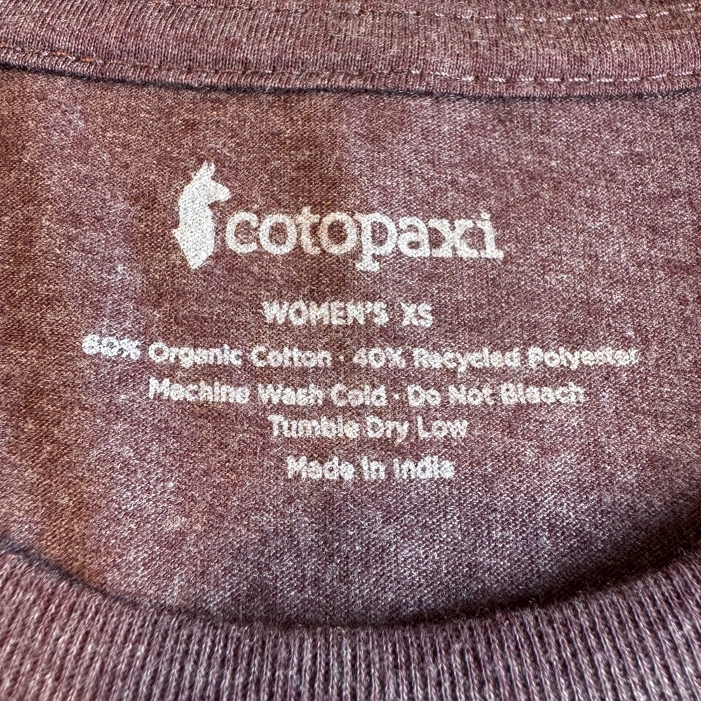 NWT Cotopaxi Do Good Organic Long Sleeve Purple T-Shirt Size XS - Picture 5 of 9